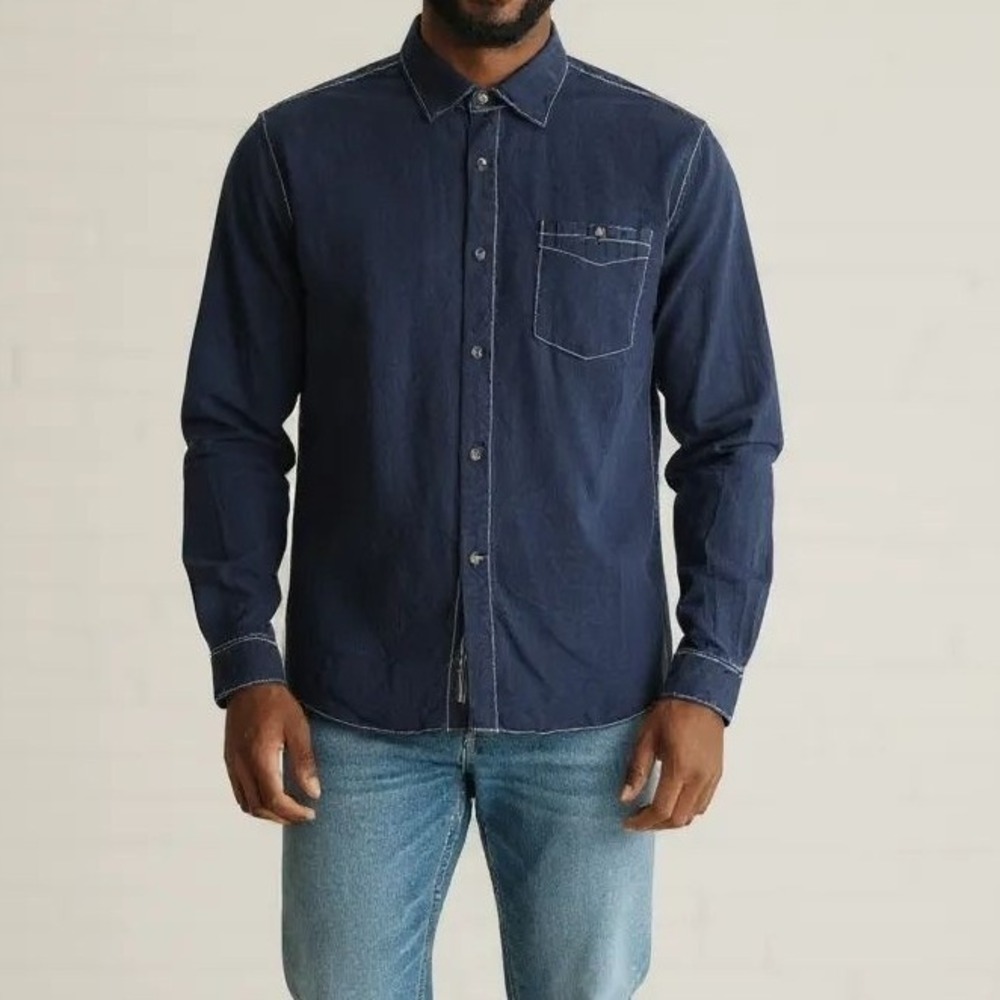 Stone Island Men Shirt - 100% Cotton  XL - Garment Dyed Blue